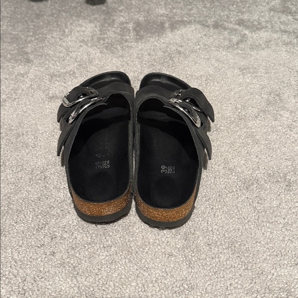 Birkenstock Black Sandals with Silver Buckles - Picture 5 of 6